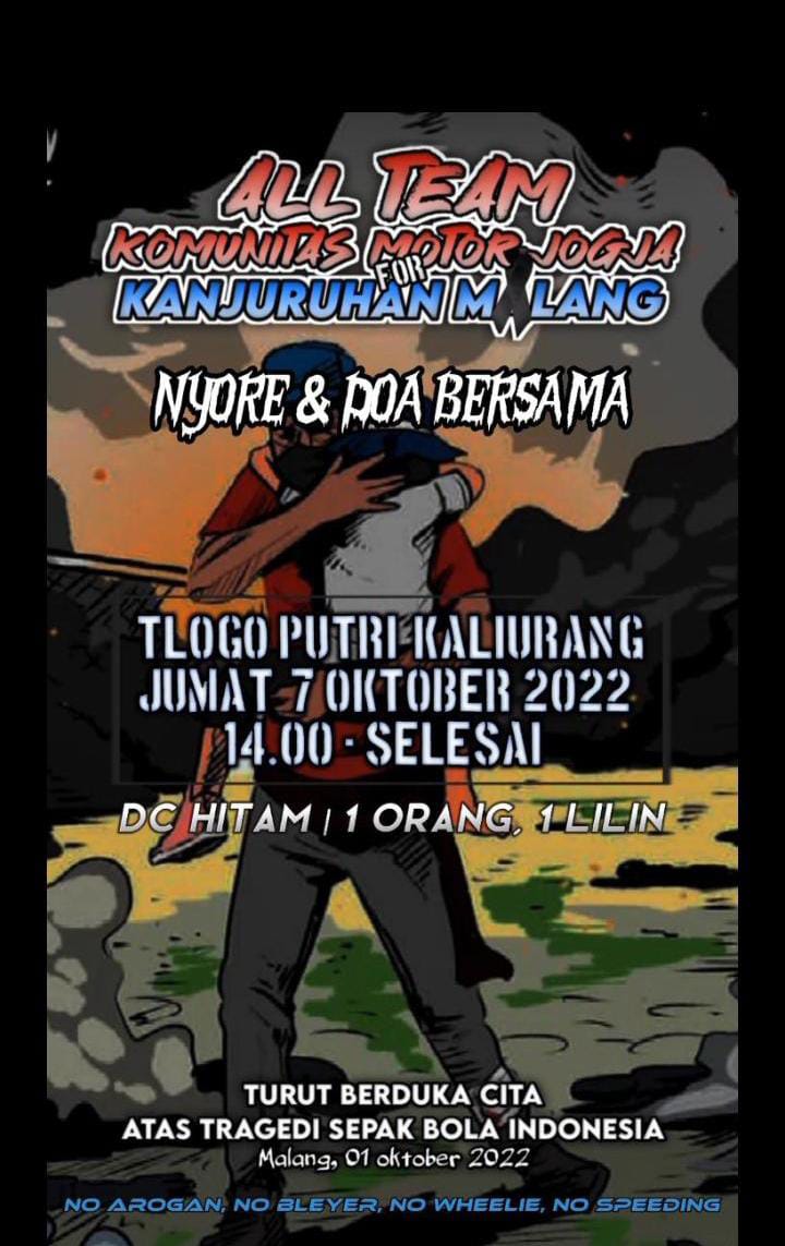 Poster doa bersama kanjuruhan