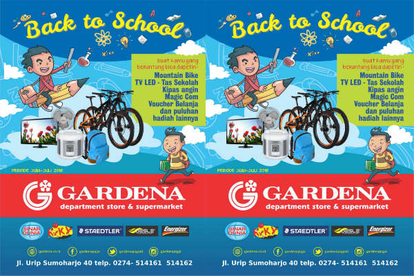 Gardena Jogja Gelar Promo Back to School 2018