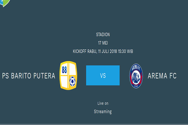 Barito Putera vs Arema FC : Babak Pertama, Skor Kacamata