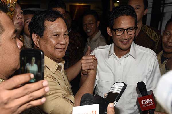 Sah....Prabowo Subianto-Sandiaga Uno Deklarasikan Diri sebagai Capres-Cawapres