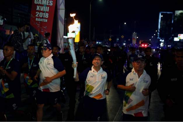 Asian Games, Kirab Obor di Banten Berlangsung Semarak 