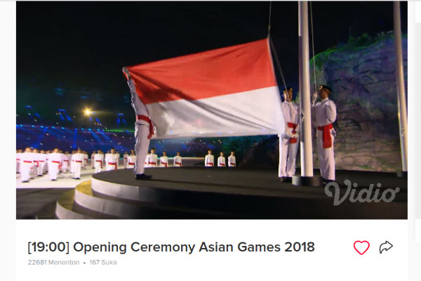 ASIAN GAMES 2018: Merinding, Satu GBK Nyanyikan Indonesia Raya