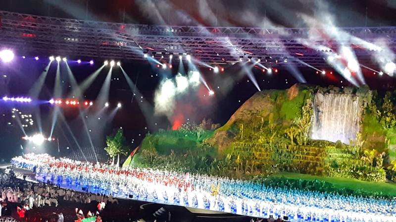 Asian Games 2018, Panggung Spektakuler Dibongkar