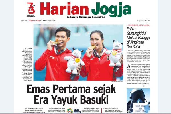 HARIAN JOGJA HARI INI : Emas Pertama Sejak Era Yayuk Basuki