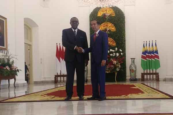 Ada Dentuman Meriam saat Jokowi Temui Presiden Namibia di Istana Bogor