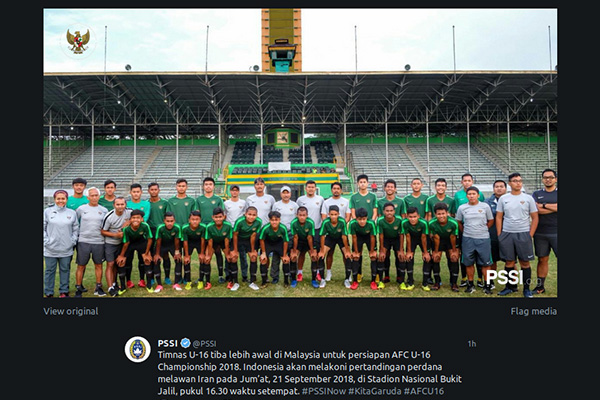 Piala AFC U-16 2018 : Timnas U-16 Tiba di Malaysia Lebih Awal