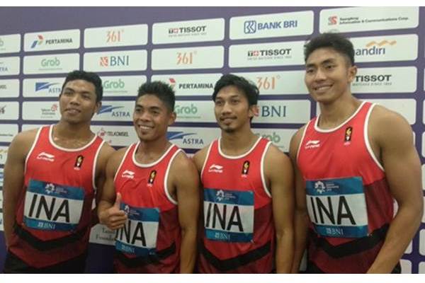 Zohri dkk Sumbang Medali Perak dari Nomor Estafet 4×100 Meter Putra