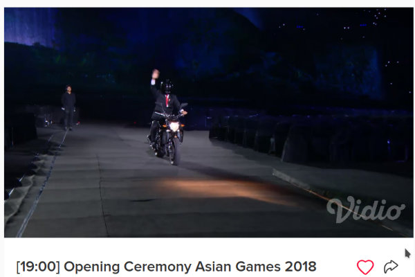 Jokowi Beberkan Peran Stuntman di Video Pembukaan Asian Games 2018