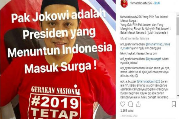 Farhat Abbas Akhirnya Dipolisikan Gara-Gara Bilang Tak Pilih Jokowi Masuk Neraka