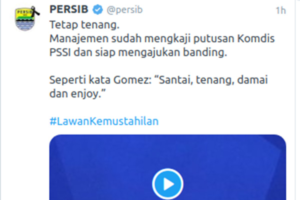Kena Sanksi Berat dari Komdis PSSI, Persib Ajukan Banding? 