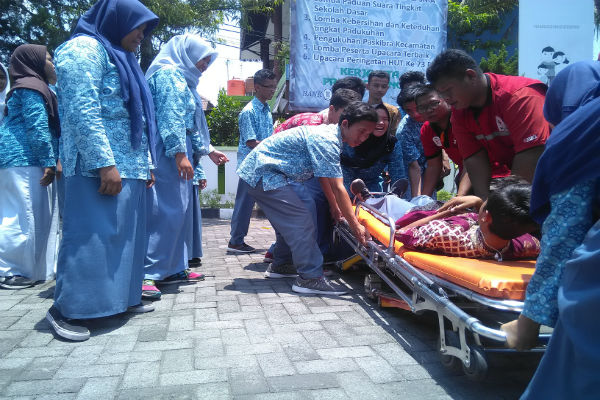 Kenalkan Prinsip Kemanusiaan, Siswa SD Hingga SMA di Ngaglik Ikut Pelatihan PMI