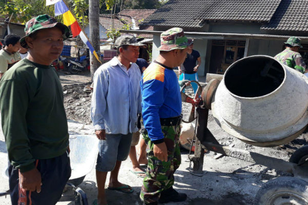 Pra TMMD, TNI Mulai Bangun Fondasi Talut di Balecatur, Gamping 
