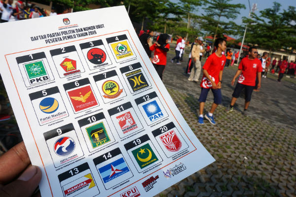Pelanggaran Atribut Kampanye di Bantul Merebak, Logo Partai Dilukis di Aspal