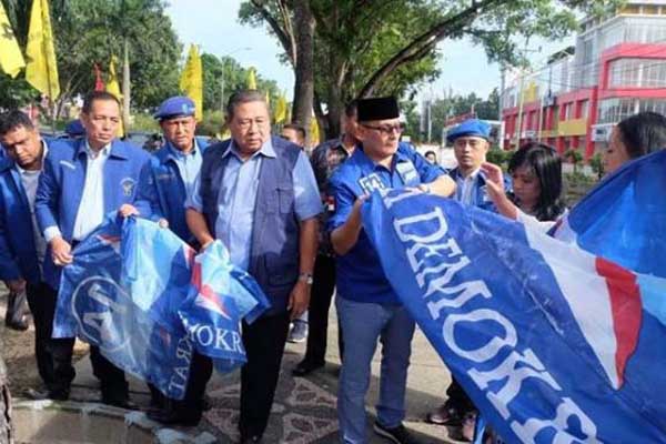 Bendera Partai Demokrat Dirusak saat Kunjungan SBY, Terduga Pelaku Ditangkap
