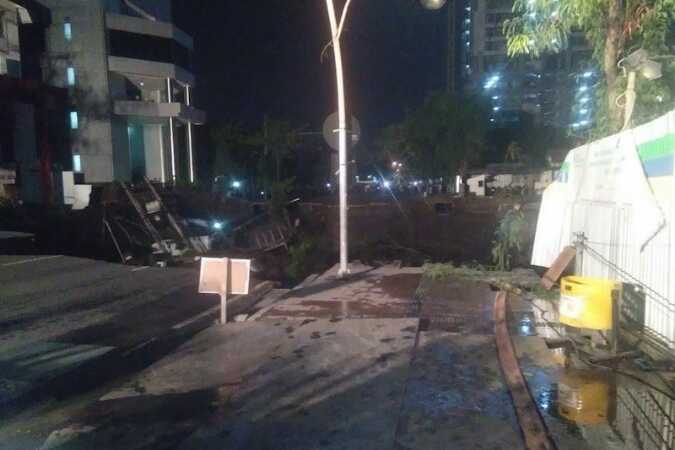 Jalan Raya Gubeng Ambles, Saksi Mengira Terjadi Gempa