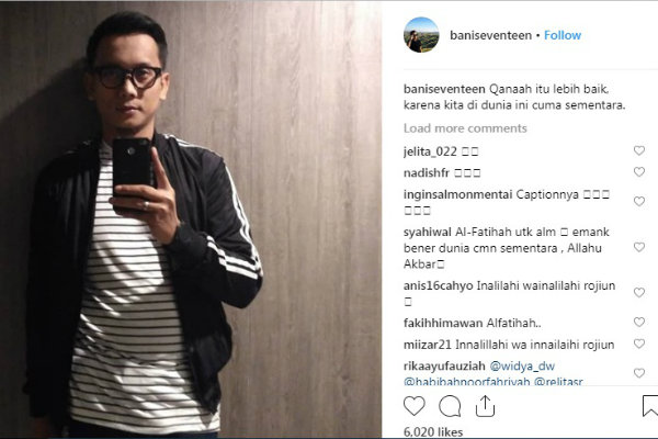 Jadi Korban Meninggal Tsunami Selat Sunda, Unggahan Bassist Seventeen di Instagram Banjir Komentar