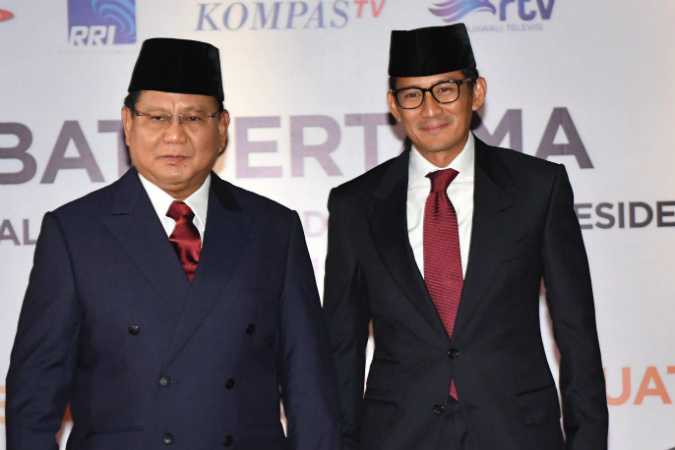 Survei Politik Indonesia: Suara Pemilih Prabowo-Sandi Terbelah