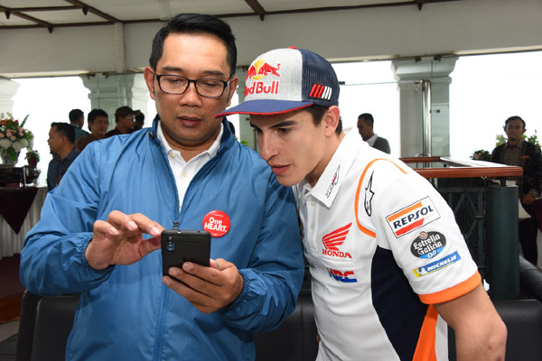Ridwan Kamil Ingin Bangun Sirkuit MotoGP Setelah Bertemu Marc Marquez