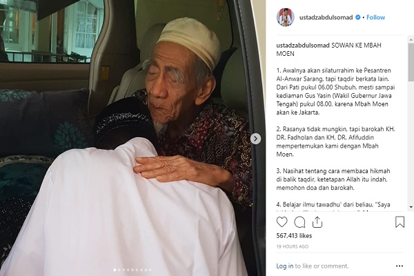 Abdul Somad Sowan ke Tokoh NU, dari Habib Luthfi sampai Mbah Moen