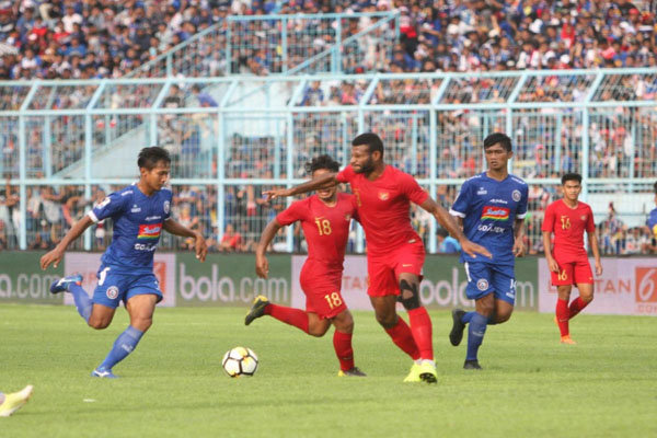 Timnas U-22 Indonesia Ditahan Imbang Arema FC