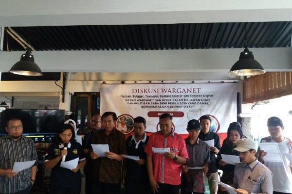 Deklarasi Lawan Hoaks, Warganet Diajak Unggah Konten Positif di Dunia Maya