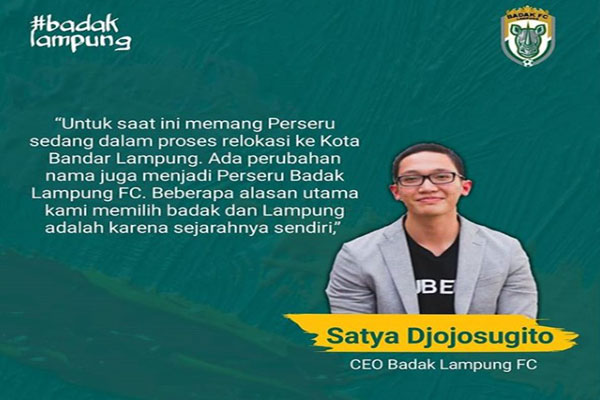 Perseru Ganti Nama Jadi Badak Lampung FC?