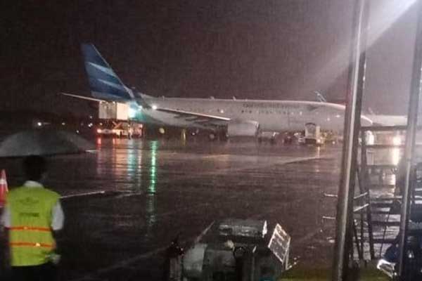 Pesawat Garuda Indonesia Tergelincir di Bandara Adisutjipto