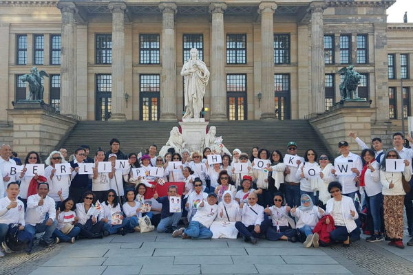 Puluhan WNI di Berlin Jerman Suarakan Dukungan untuk Jokowi
