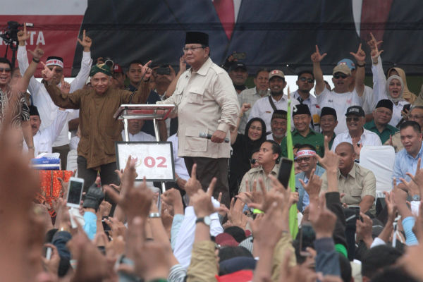 Survei Indomatrik, Prabowo-Sandi Unggul 7,15% atas Jokowi-Ma'ruf