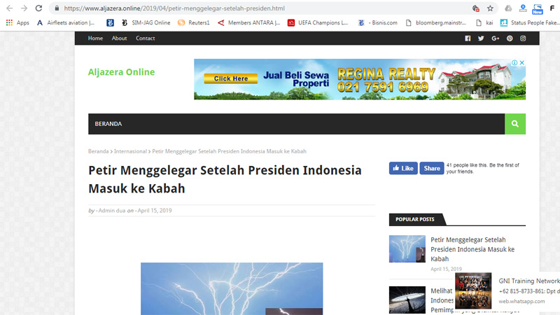 Info Petir Menggelar saat Jokowi Masuk Kabah adalah Hoaks