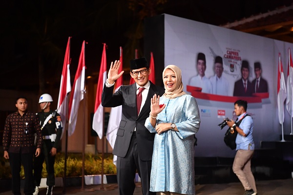 Sandi Tak Temani Prabowo dalam Dua Pidato karena Cegukan Tak Henti-Henti