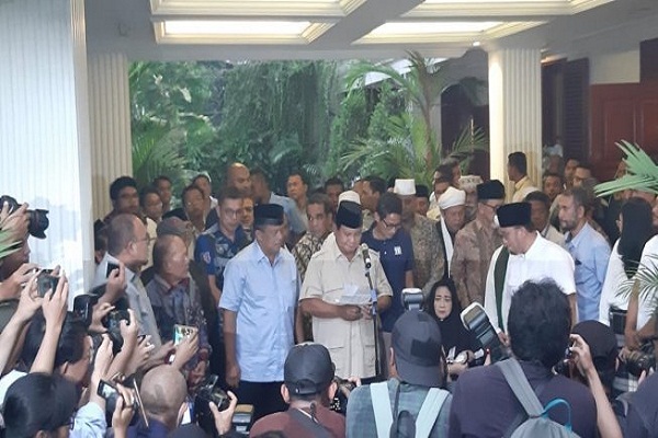 Prabowo : Saya dan Sandiaga Presiden dan Wakil Presiden RI 2019-2024