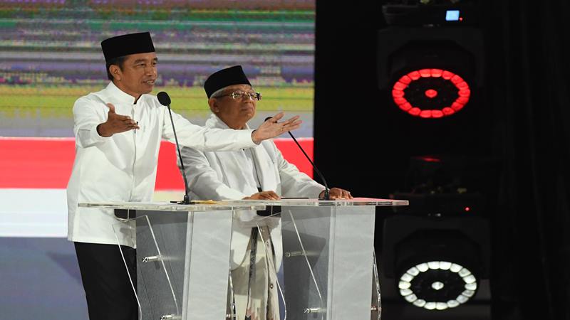 Jelang Tengah Malam, Suara untuk Jokowi-Ma'ruf Masih Unggul