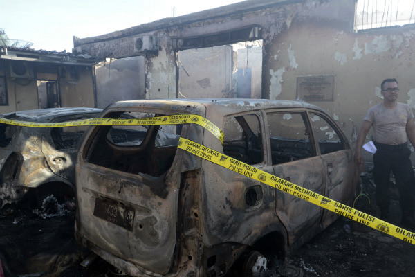 Labfor Selidiki Penyebab Kebakaran di Markas Polres Lampung Selatan