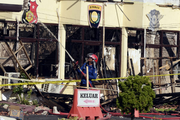 Ludes Terbakar, Bangunan Markas Polres Lampung Selatan Tersisa 20%