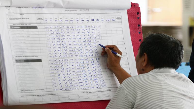 Situng KPU : Data Masuk 73,71 Persen, Jokowi-Maruf Unggul di 21 Provinsi