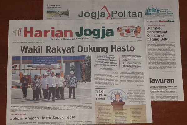HARIAN JOGJA HARI INI : Wakil Rakyat Dukung Hasto