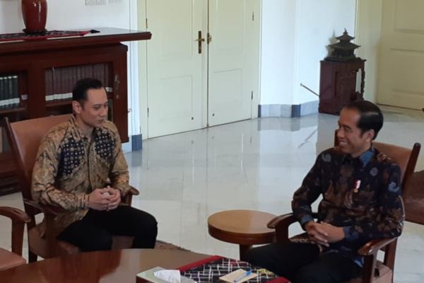 Sambangi Istana Bogor, AHY Ucapkan Selamat untuk Jokowi