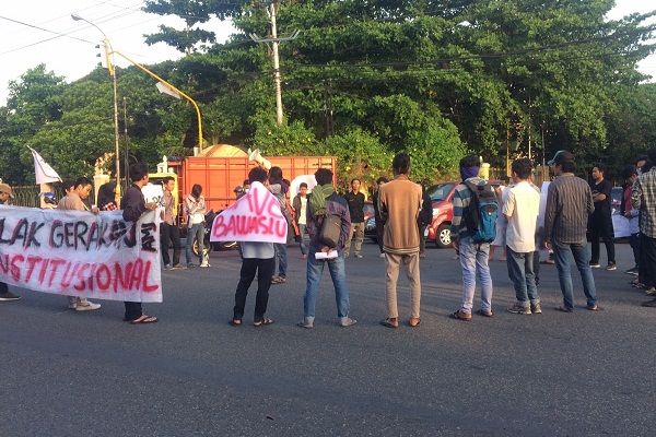 Mahasiswa di Jogja Gelar Demo Tolak Gerakan Inkonstitusional