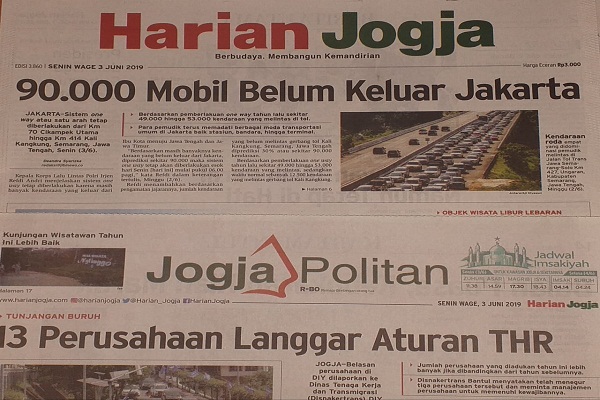 HARIAN JOGJA HARI INI : 90.000 Mobil Belum Keluar Jakarta