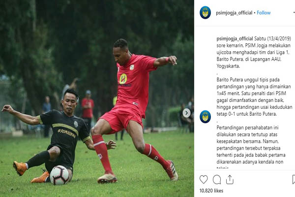 Rawan Cedera dan Jadwal Padat, PSIM Jogja Batal Lawan Bali United di Laga Uji Coba