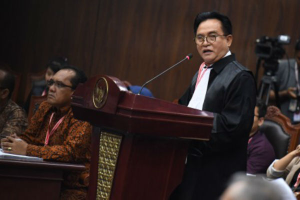 Sidang MK: Ketua Tim Hukum Jokowi Sebut Saksi Prabowo Tak Menerangkan Apapun