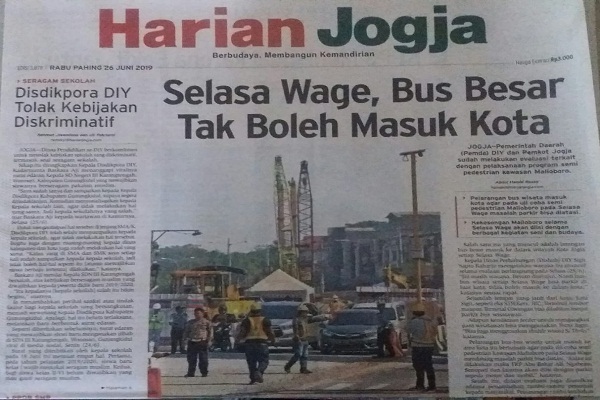 HARIAN JOGJA HARI INI : Selasa Wage, Bus Besar Tak Boleh Masuk Kota