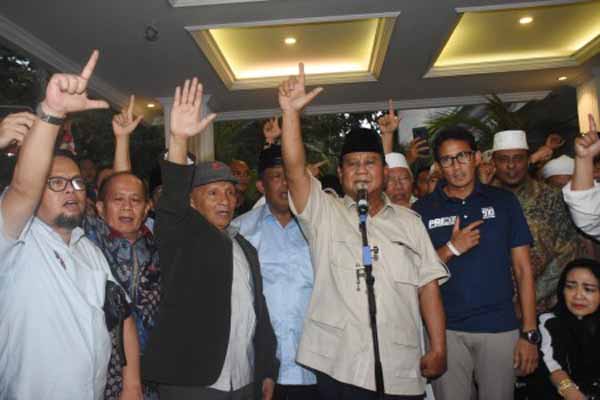 Di Mana SBY dan AHY Saat Prabowo-Sandi Nobar Putusan MK Bersama Ketum Parpol Pengusung??