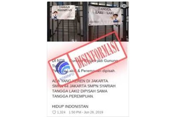 Viral Pemisahan Tangga Siswa Putra dan Putri, Pihak SMPN 44 Jakarta Bantah Jadi Sekolah Syariah