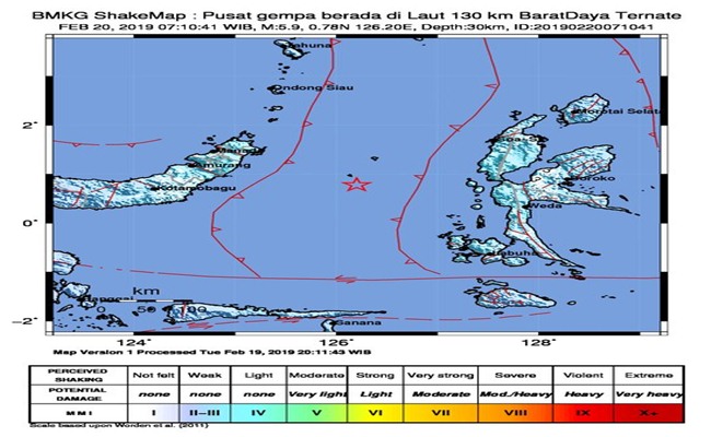 Ternate Diguncang Gempa Magnitudo 7,0, Berpotensi Tsunami