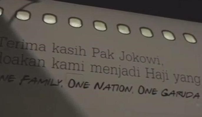 Garuda Hapus Stiker Ucapan Terima Kasih ke Jokowi di Pesawat 