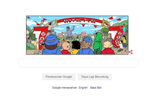 Google Doodle Ikut Rayakan HUT ke-74 Indonesia di Kampung