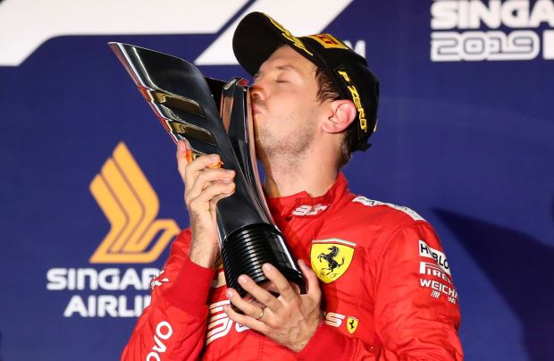 Tercepat di Singapura, Vettel Akhirnya Juara Sejak 2018