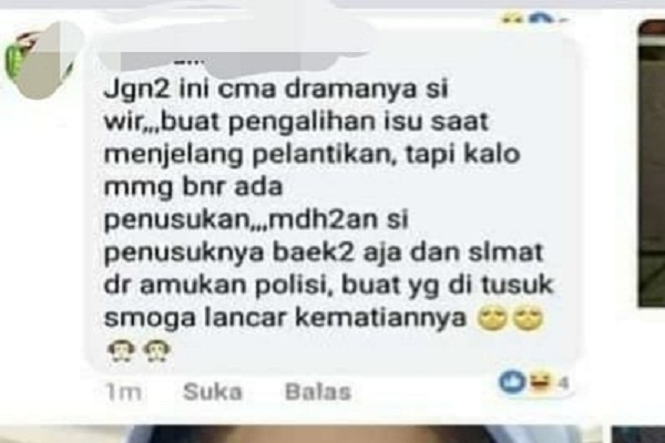 Anggota TNI AU Ditahan Gara-Gara Istri Komentar Miring di Medsos Terkait Penusukan Wiranto